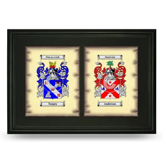 Double Coat of Arms Framed - Black