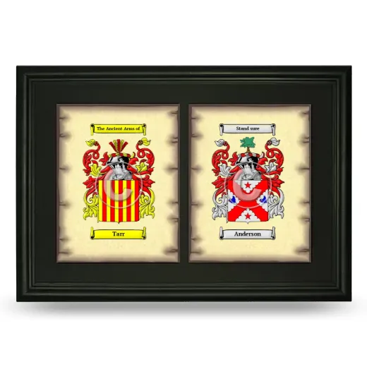 Double Coat of Arms Framed - Black