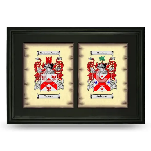 Double Coat of Arms Framed - Black