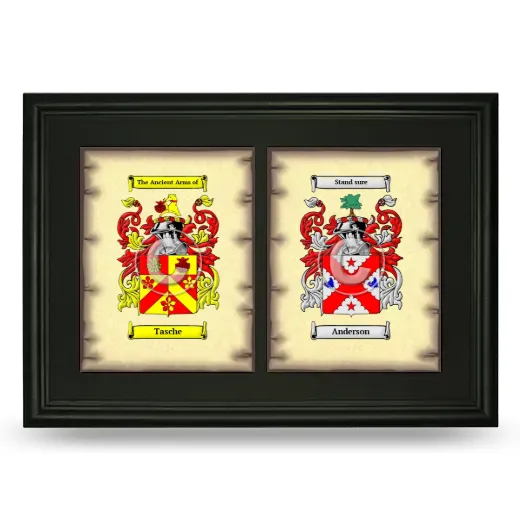 Double Coat of Arms Framed - Black