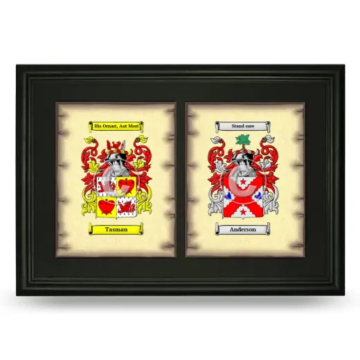 Double Coat of Arms Framed - Black