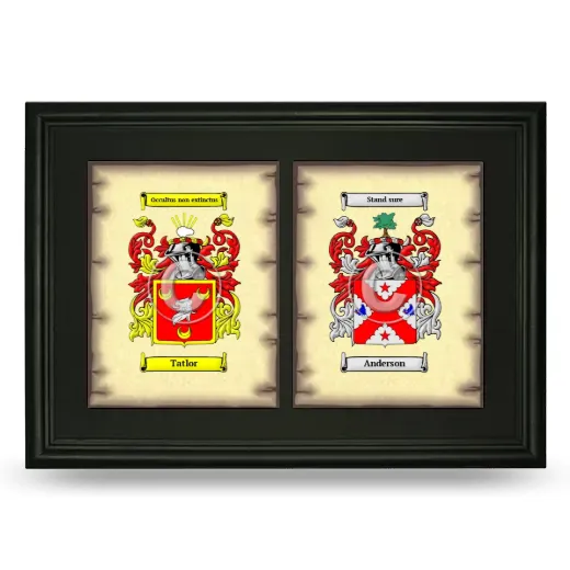 Double Coat of Arms Framed - Black