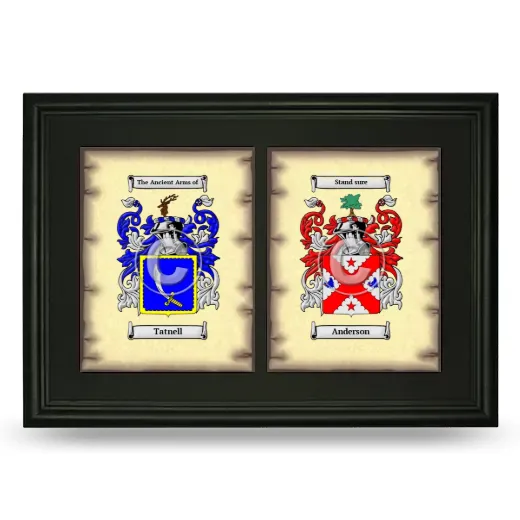 Double Coat of Arms Framed - Black