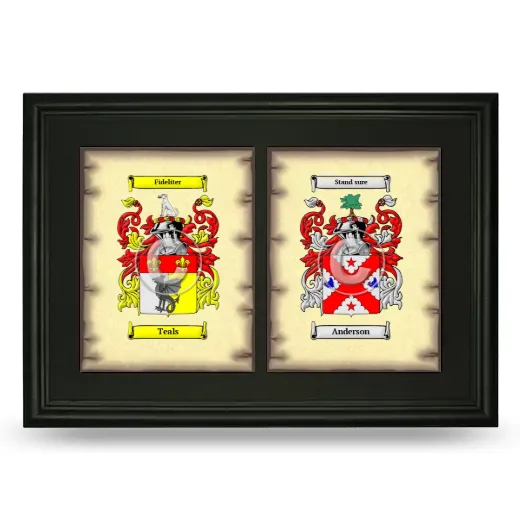 Double Coat of Arms Framed - Black