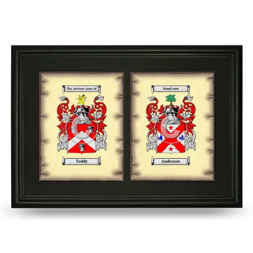 Double Coat of Arms Framed - Black