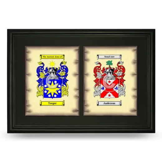 Double Coat of Arms Framed - Black
