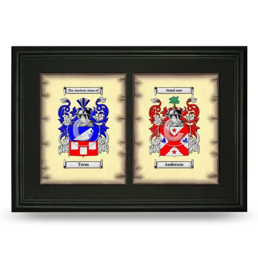 Double Coat of Arms Framed - Black