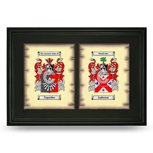 Double Coat of Arms Framed - Black
