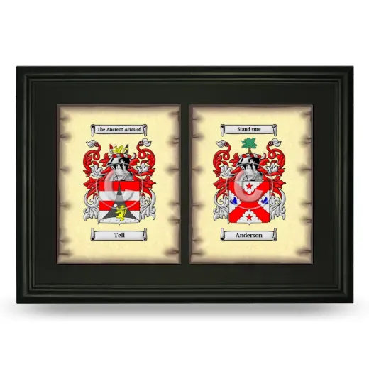 Double Coat of Arms Framed - Black