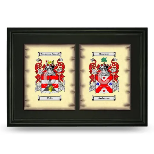 Double Coat of Arms Framed - Black