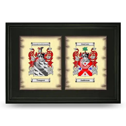 Double Coat of Arms Framed - Black