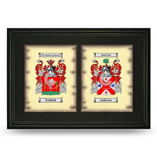 Double Coat of Arms Framed - Black