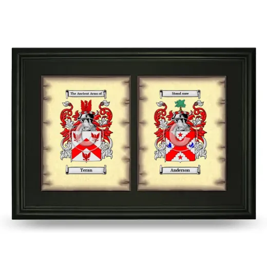 Double Coat of Arms Framed - Black