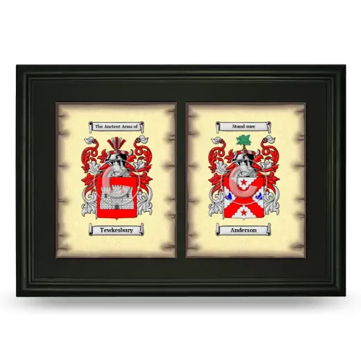 Double Coat of Arms Framed - Black