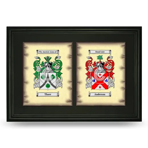 Double Coat of Arms Framed - Black