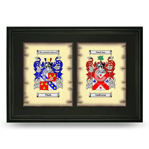 Double Coat of Arms Framed - Black