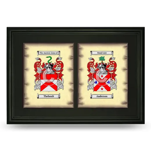 Double Coat of Arms Framed - Black