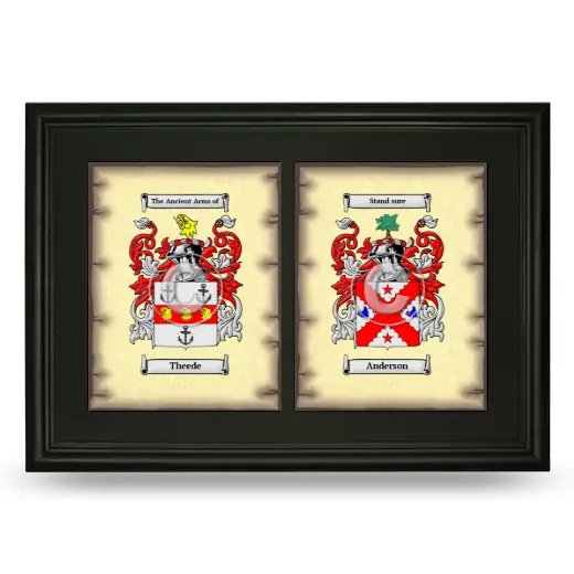 Double Coat of Arms Framed - Black