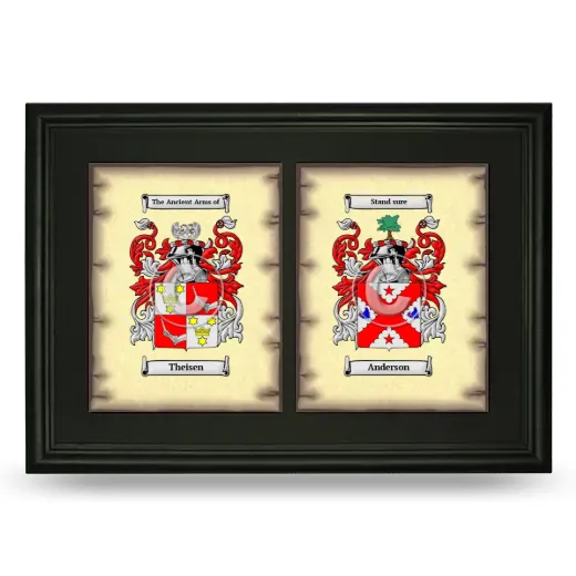 Double Coat of Arms Framed - Black