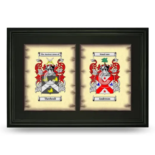 Double Coat of Arms Framed - Black