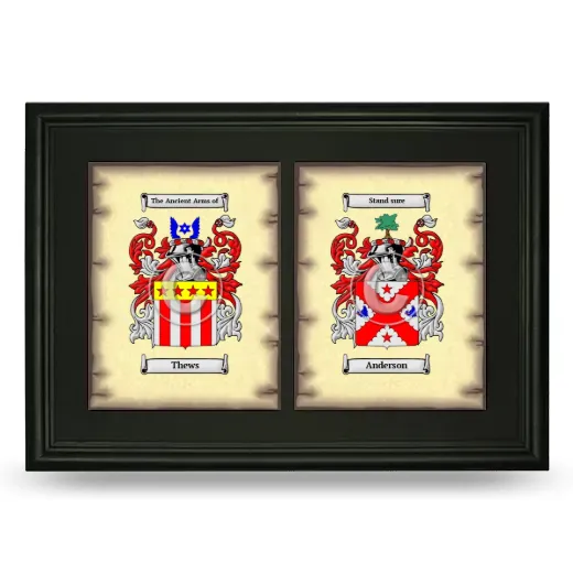 Double Coat of Arms Framed - Black