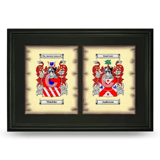 Double Coat of Arms Framed - Black