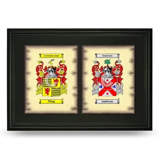 Double Coat of Arms Framed - Black