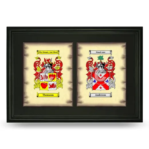 Double Coat of Arms Framed - Black