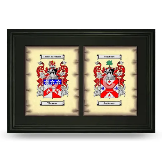 Double Coat of Arms Framed - Black