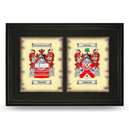 Double Coat of Arms Framed - Black