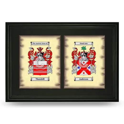 Double Coat of Arms Framed - Black