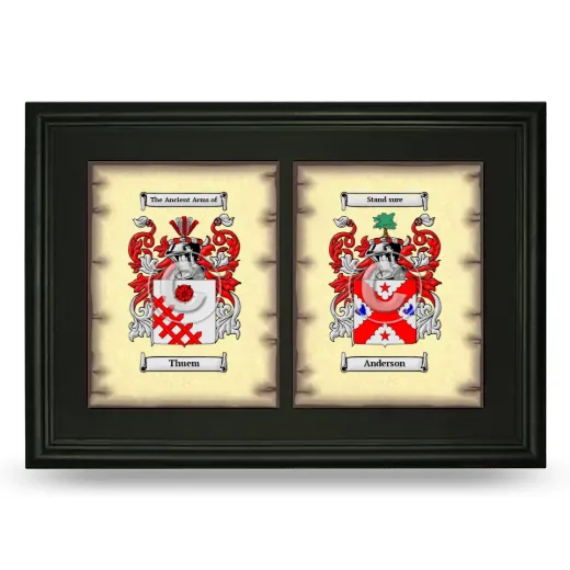 Double Coat of Arms Framed - Black