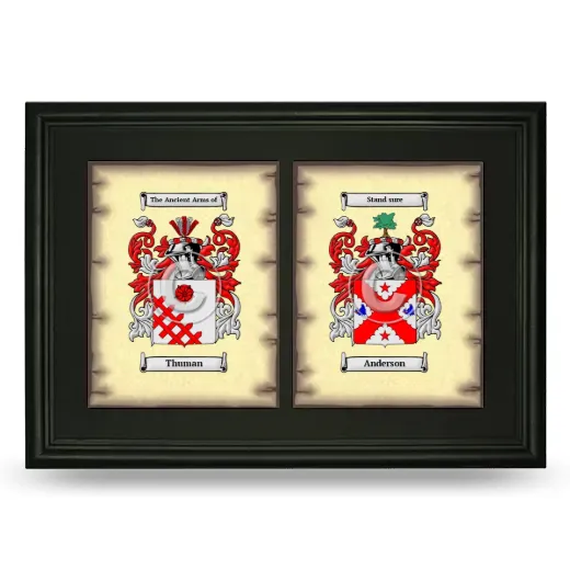 Double Coat of Arms Framed - Black