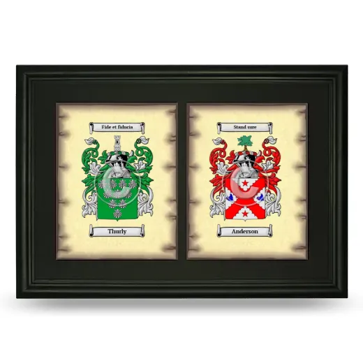Double Coat of Arms Framed - Black