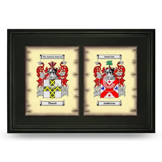 Double Coat of Arms Framed - Black