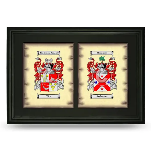 Double Coat of Arms Framed - Black