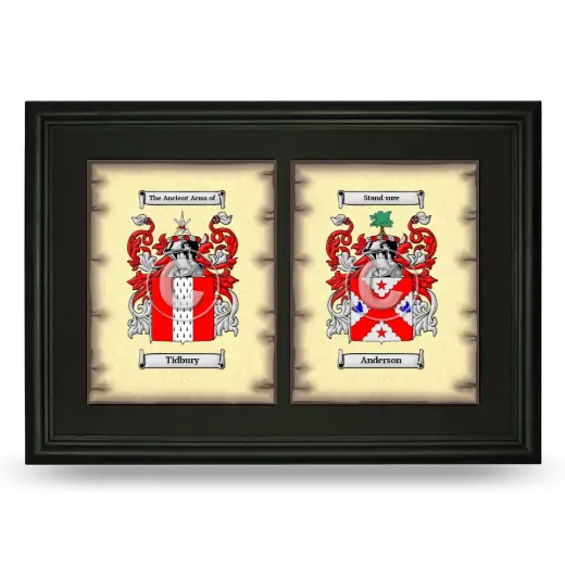 Double Coat of Arms Framed - Black
