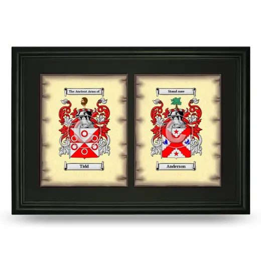 Double Coat of Arms Framed - Black