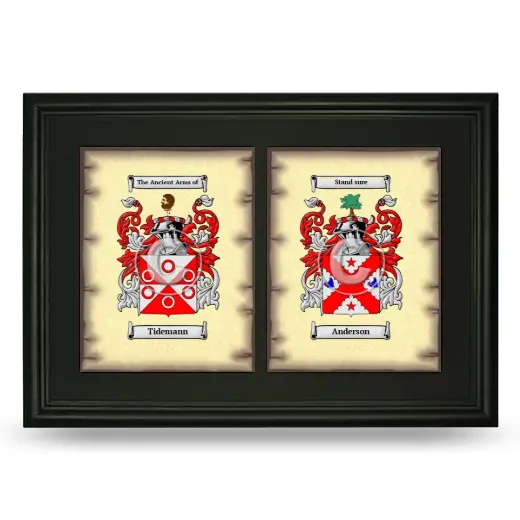 Double Coat of Arms Framed - Black