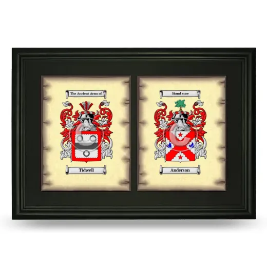 Double Coat of Arms Framed - Black