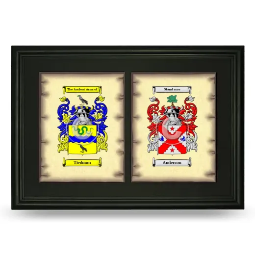 Double Coat of Arms Framed - Black