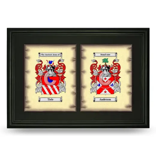 Double Coat of Arms Framed - Black