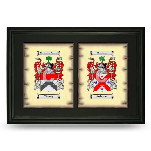 Double Coat of Arms Framed - Black