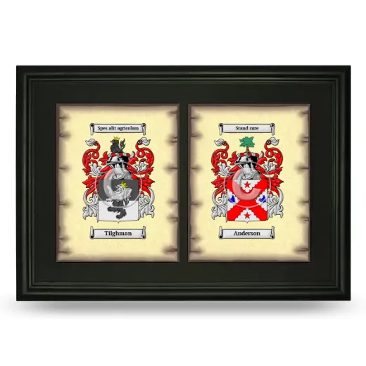 Double Coat of Arms Framed - Black