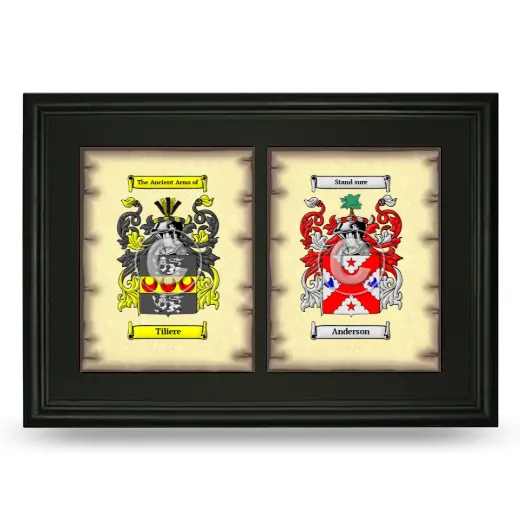 Double Coat of Arms Framed - Black