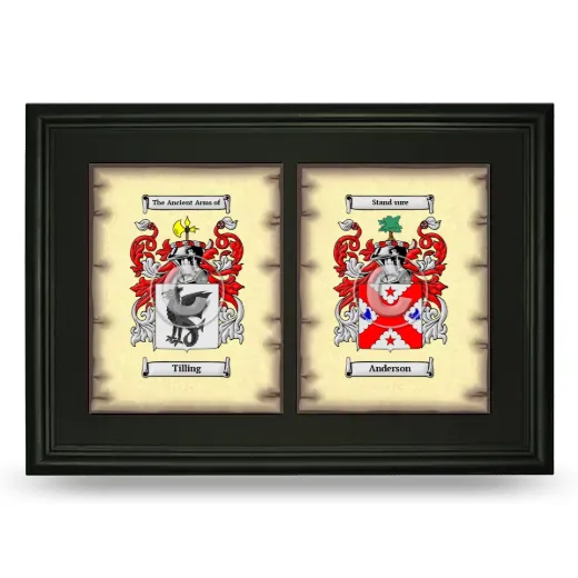 Double Coat of Arms Framed - Black