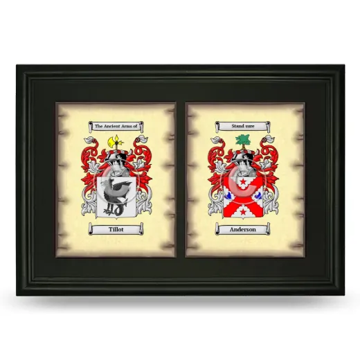 Double Coat of Arms Framed - Black