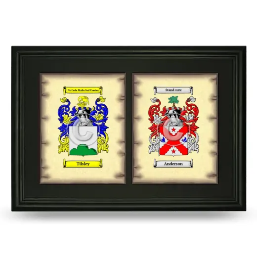 Double Coat of Arms Framed - Black