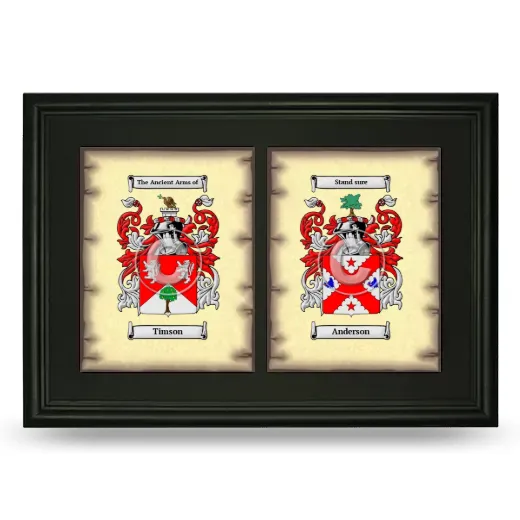 Double Coat of Arms Framed - Black