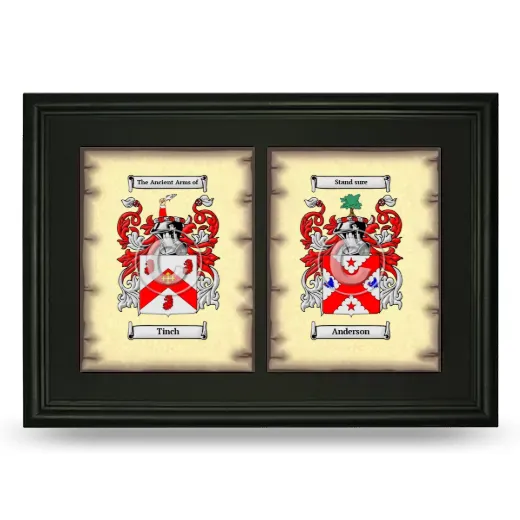 Double Coat of Arms Framed - Black